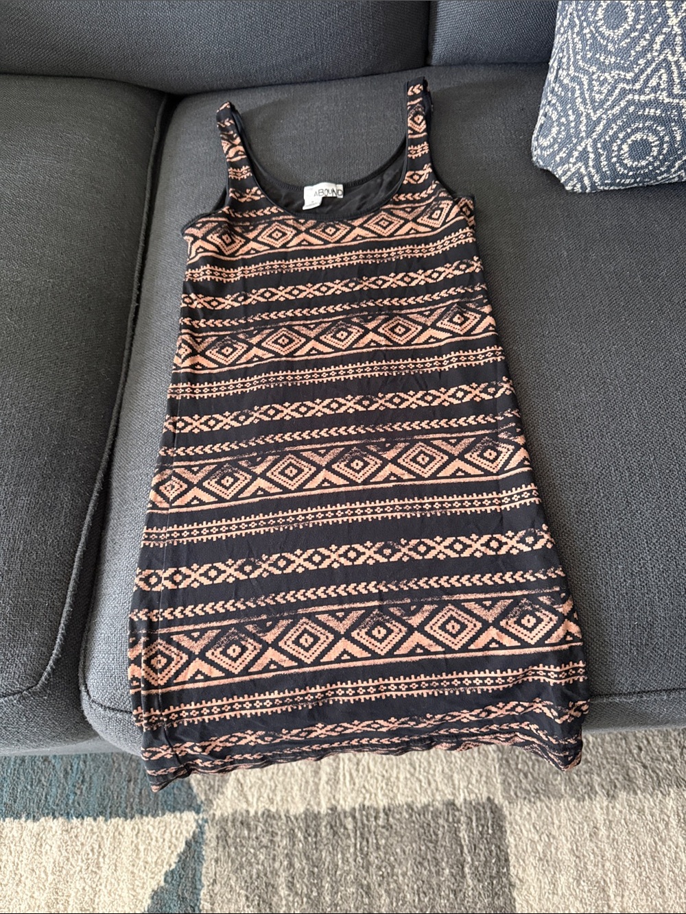 Abound Black and Peach Aztec Tank